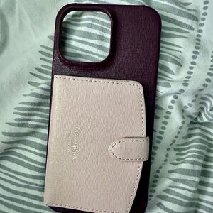 Never Used - Kate Spade Elegant Purple and Cream iPhone 14 Pro Max Case